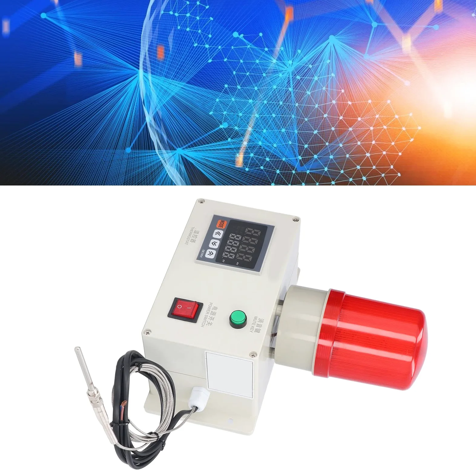 Generic Dispositivo de Control de Alarma de Temperatura con Función de Sonido Intermitente para Uso Doméstico y de Oficina en CA 220 V