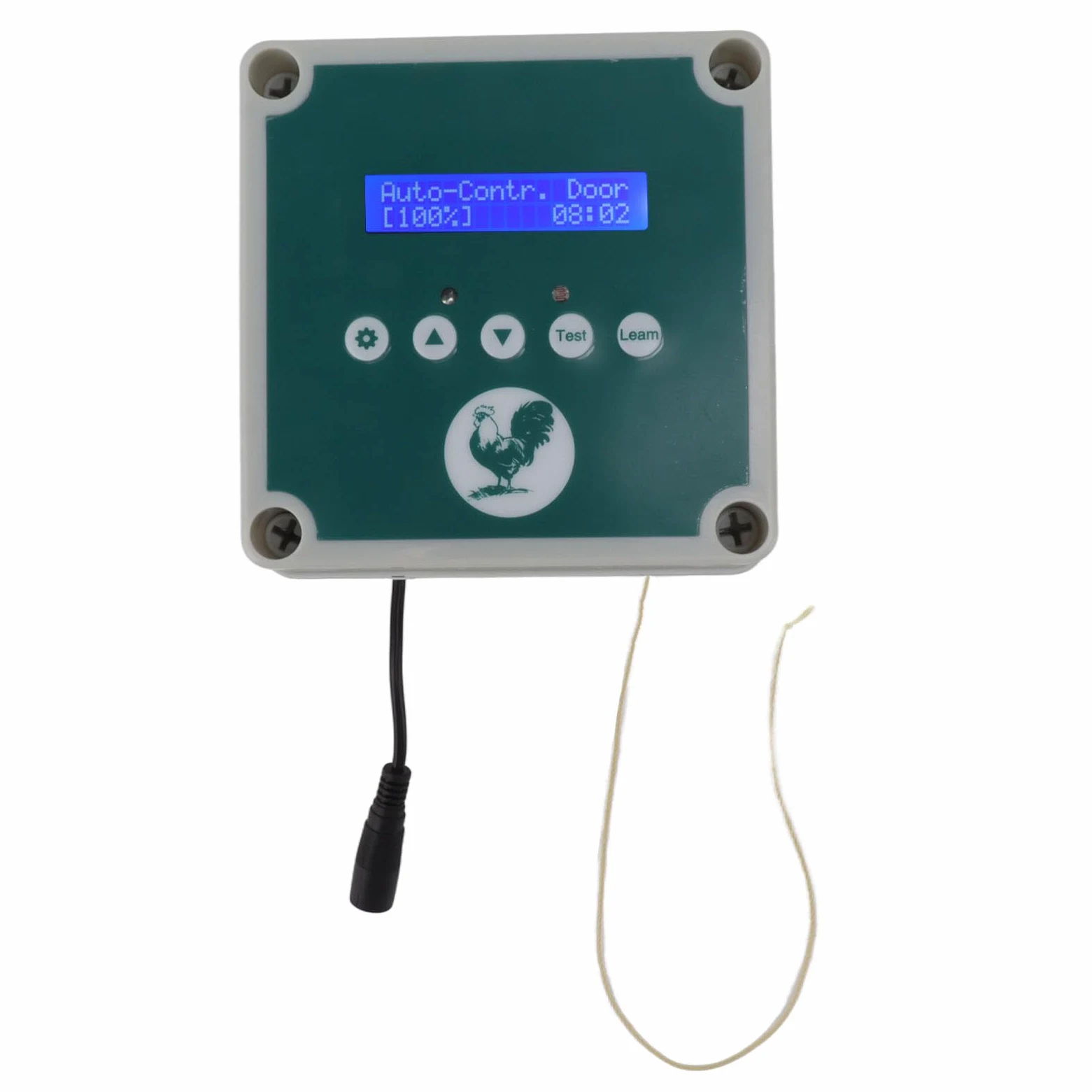 Kit de Motor Eléctrico para Puerta de Gallinero, Temporizador Programable IP44 a Prueba de Agua 100 a 240 V ABS Abridor Automático de Puerta de Gallinero con Control Remoto para Granja (Enchufe de l