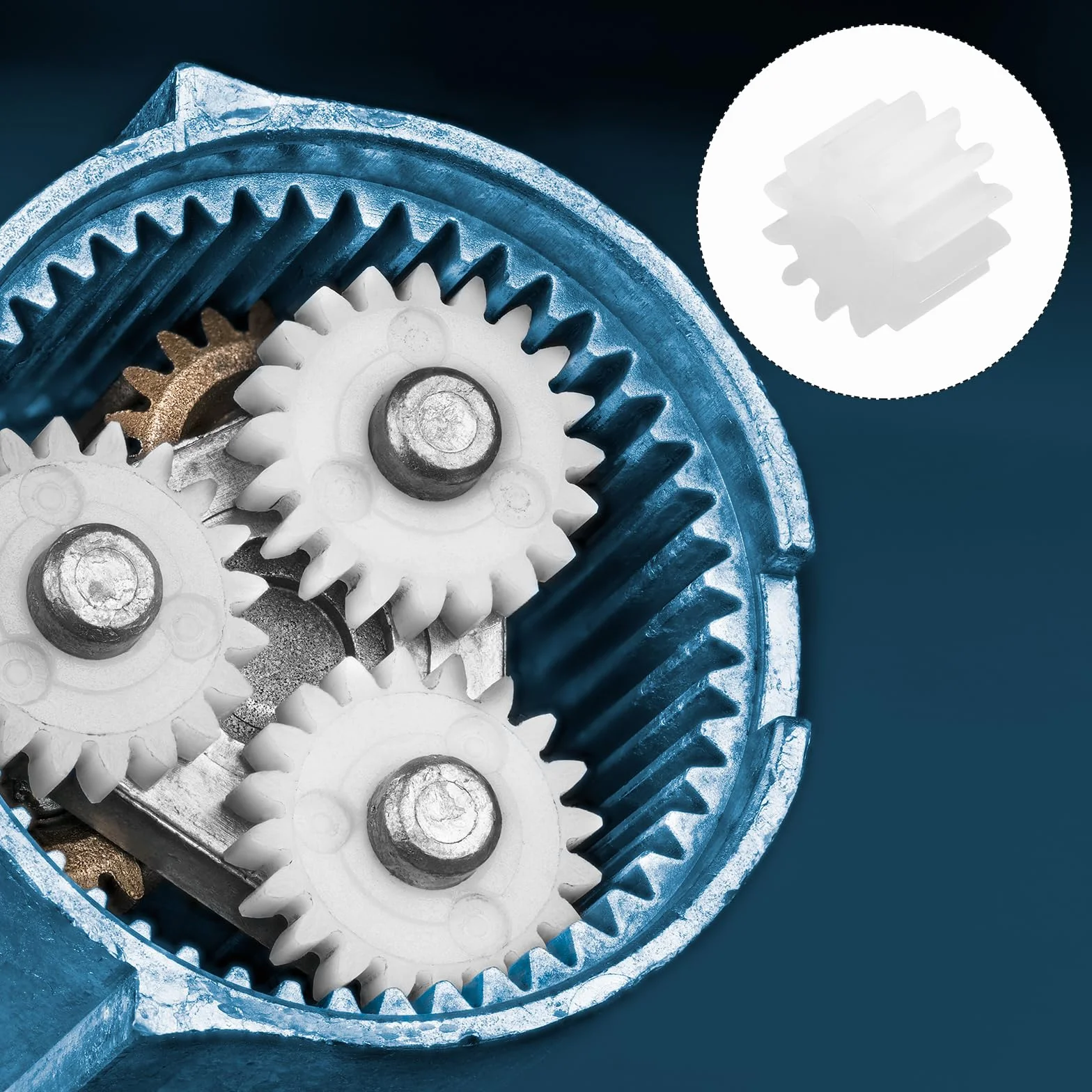 QUARKZMAN 12 Dientes Engranajes de Plástico Modelo 122AA para Coche RC, Módulo 0.5, Blanco
