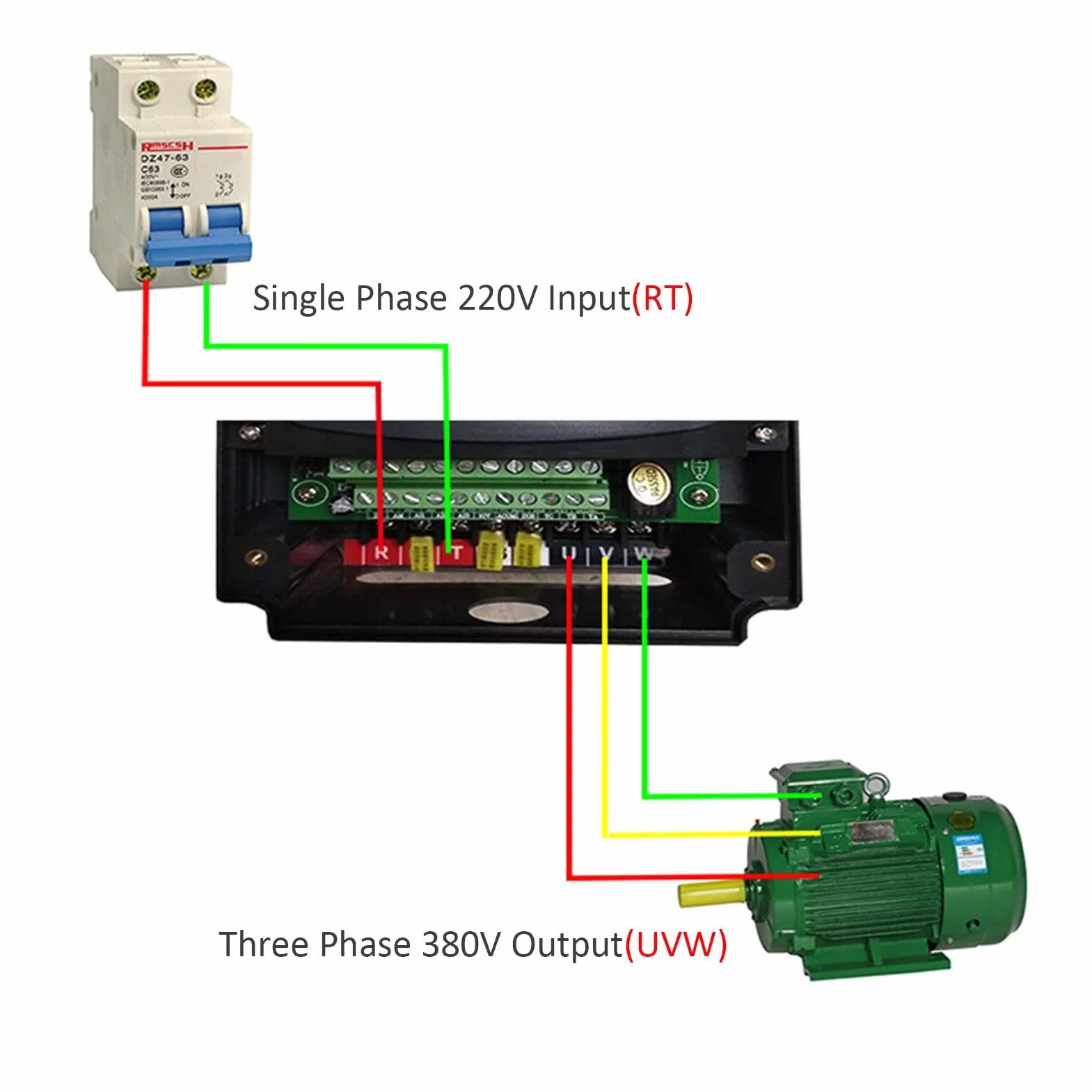 Inversor VFD, convertidor de frecuencia VFD 7.5kW monofásico Entrada 220VAC Salida trifásica 380VAC, controlador de velocidad VFD Inversor VFD