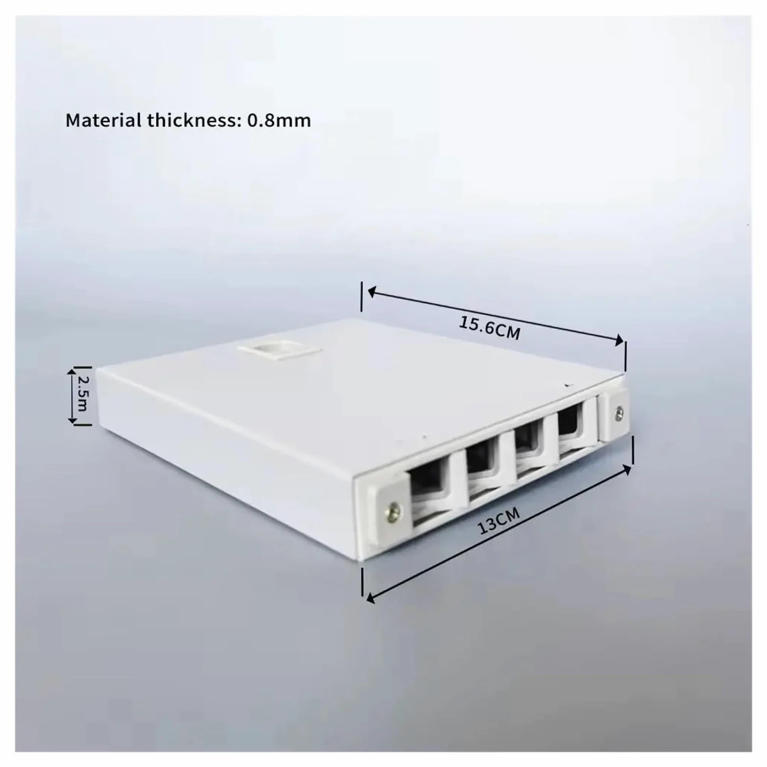 Caja de terminales fibra óptica FTTH 4 puertos | Adaptador SC LC(Flange and pigtail)