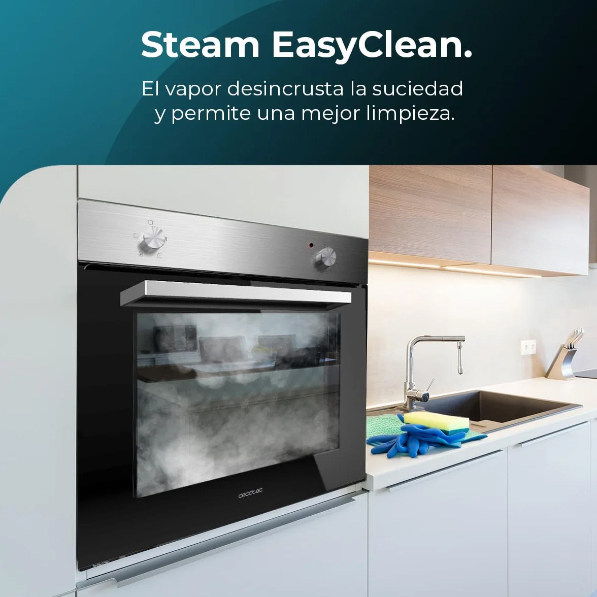 Cecotec Horno Integrable Convencional Bolero Hexa C126000 Inox 2800W 77L