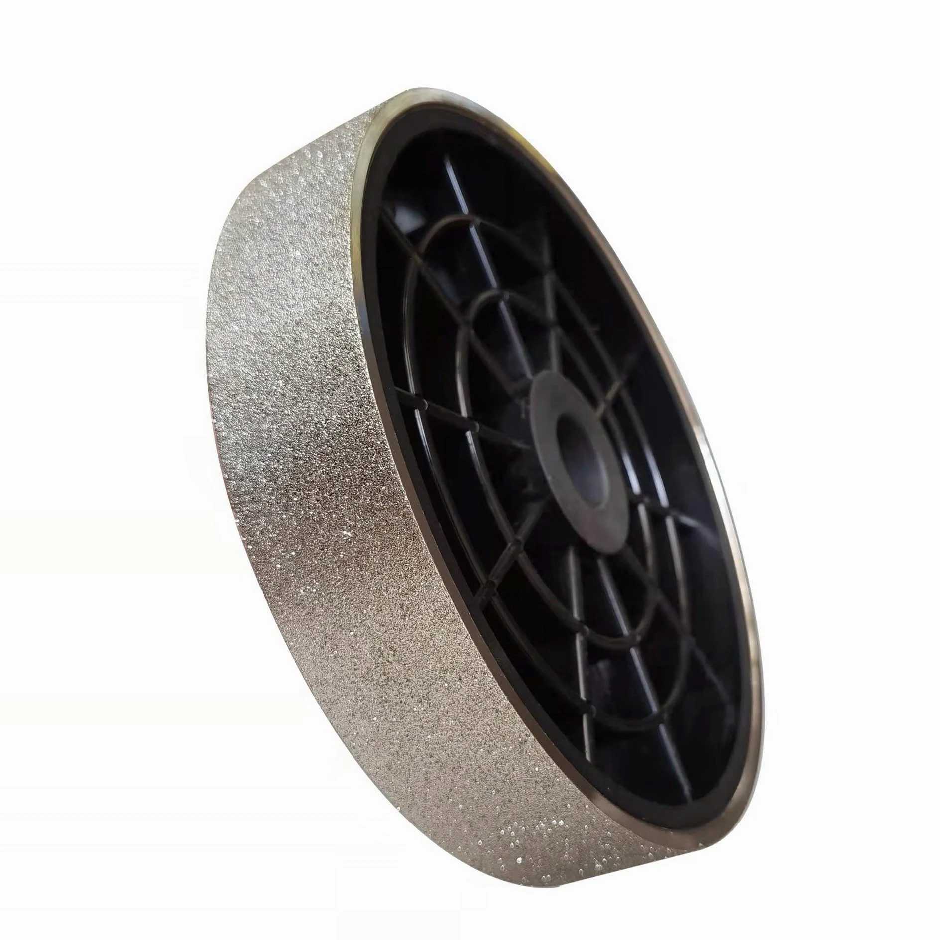 Muela de diamante de 8" for pulido de gemas - Eje de 1", compatible con amoladoras de banco