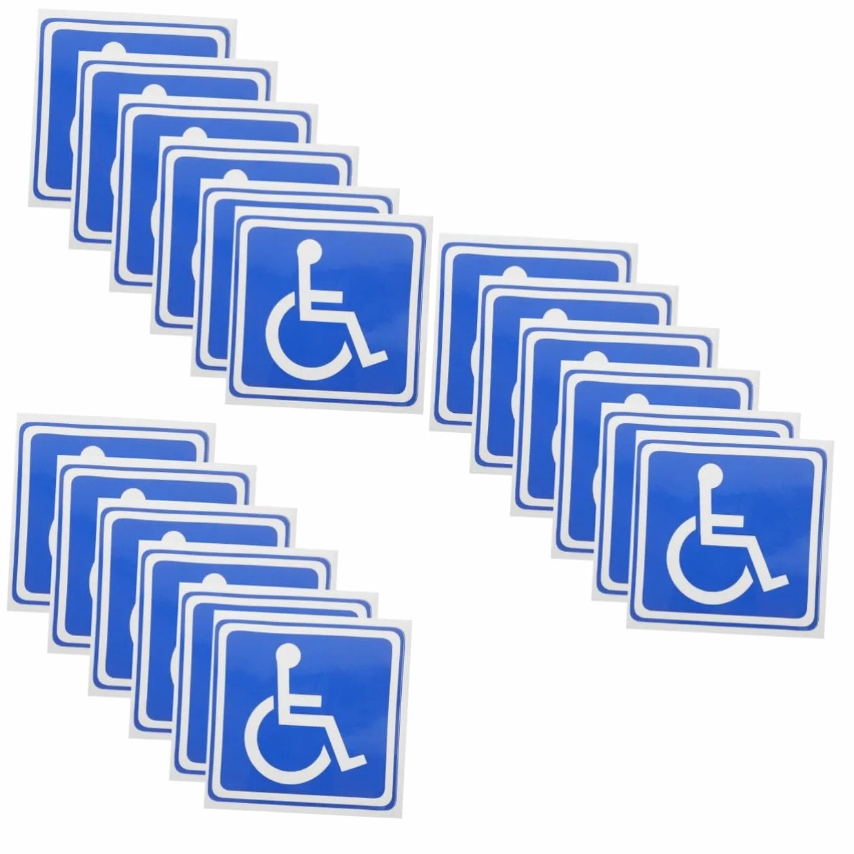 18 Hojas Señalización Discapacitados Coche Calcomanías Silla Ruedas Señal