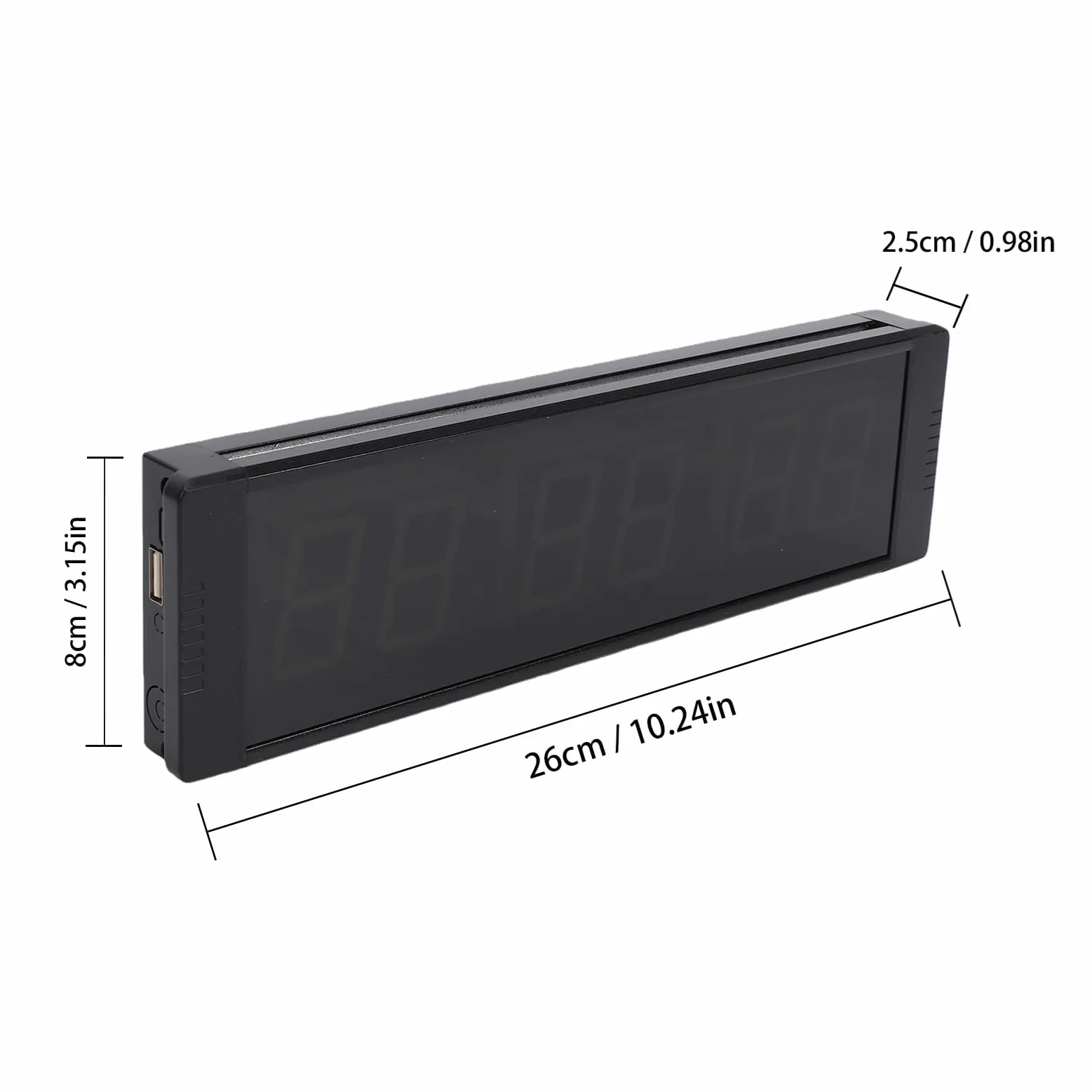 Fafeicy Temporizador de Torneo LED Reloj de Cuenta Regresiva Digital de Aleación de Aluminio Pantalla Verde de 6 Dígitos Control Remoto Recargable de 4000 MAh para Gimnasio Reuniones de