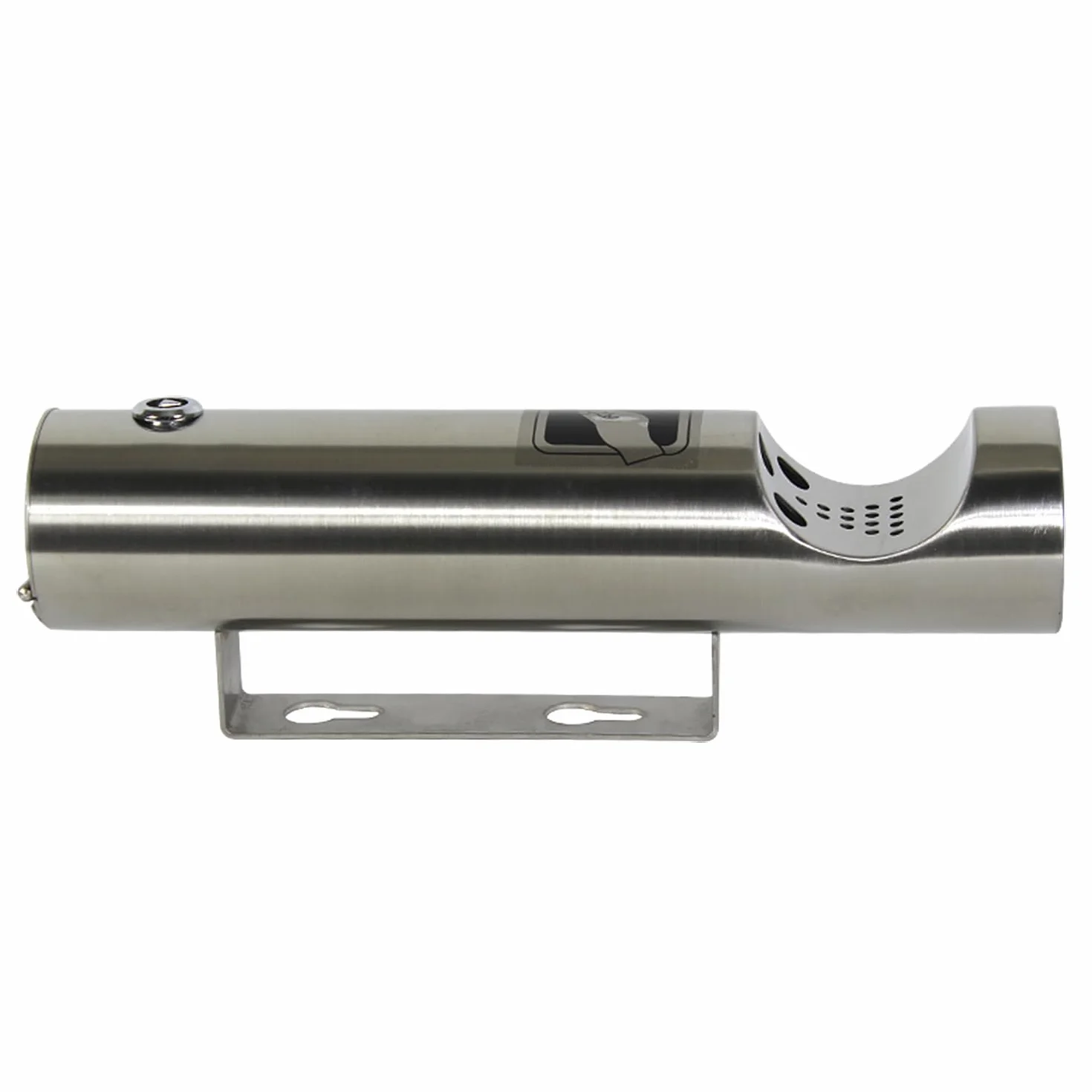 Cenicero de pared con cerradura,Columna de cenicero de pared de acero inoxidable 304,Cenicero exterior de acero inoxidable con tornillo y llave,para centros comerciales, pasillos de
