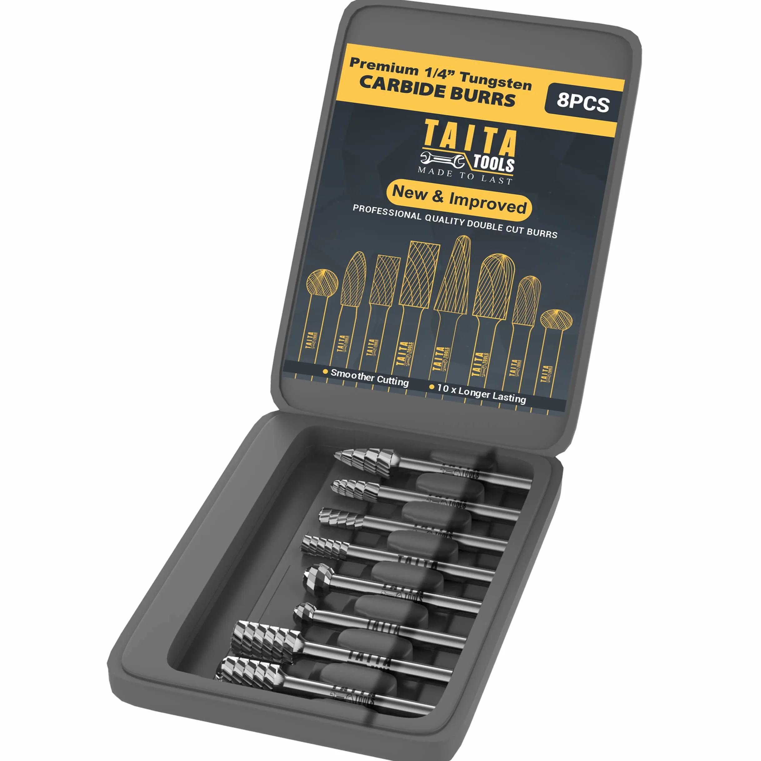 Juego de 10 fresas de corte de aluminio de carburo de tungsteno, vástago de 3 mm, brocas de corte de herramientas rotativas, eje flexible, Dewalt y multiherramientas – para corte de aluminio y metal.