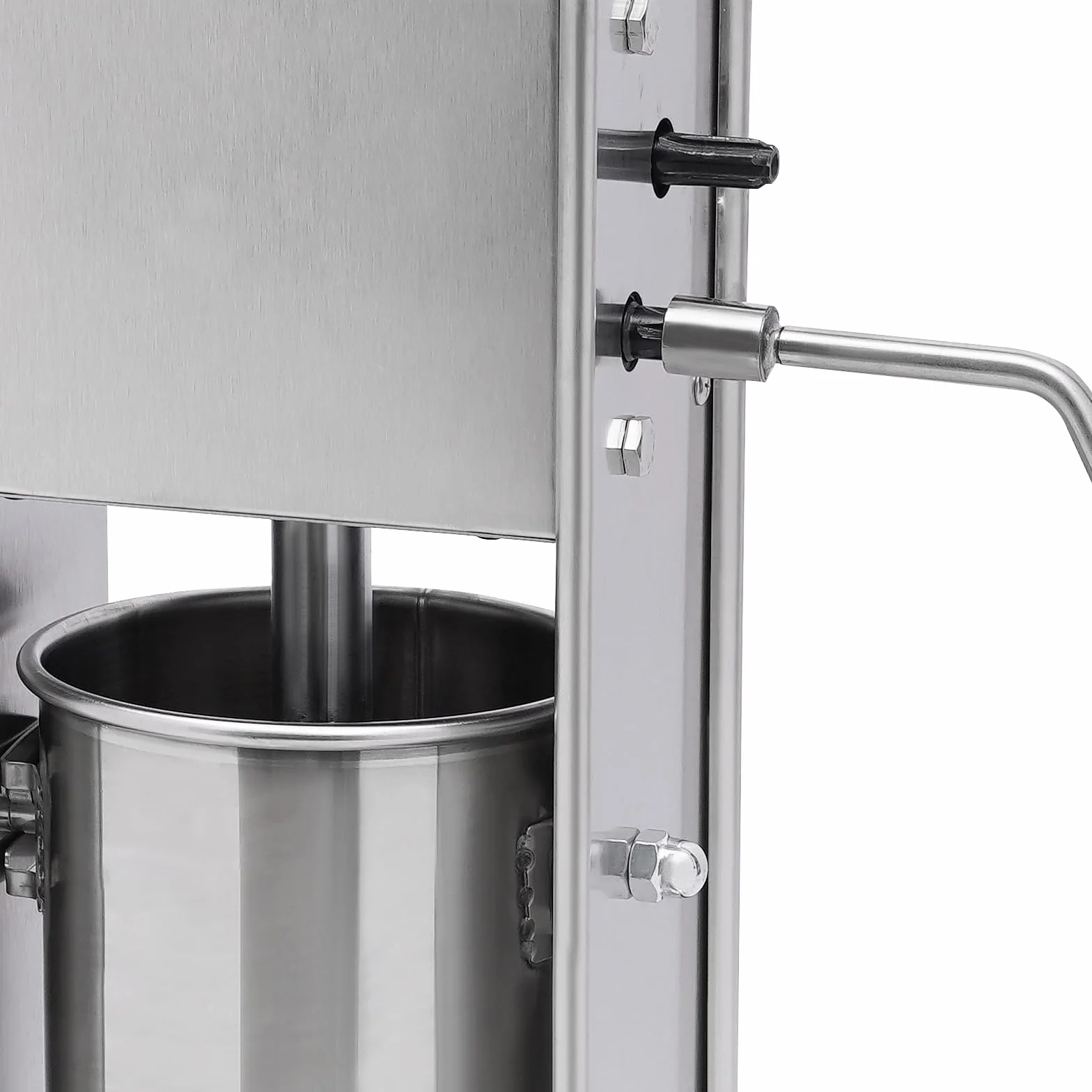 Máquina de churros manual profesional de 5 litros multifuncional para aperitivos, máquina de churros de acero inoxidable comercial con 4 boquillas (3 formas diferentes), para uso comercial o privado