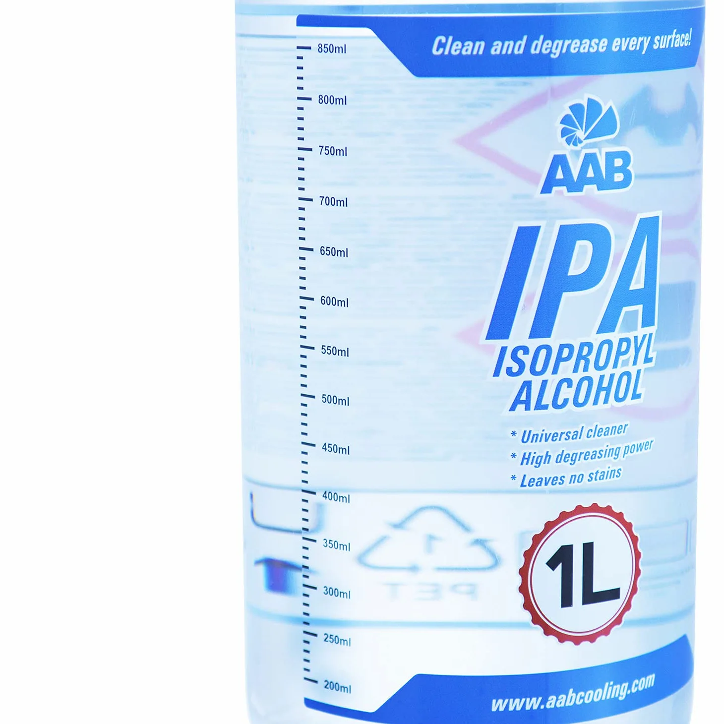 AAB IPA 1L - Conjunto de 7 - Un Alcohol Isopropilico Eficaz Para la Limpieza, Universal Alcohol IPA, Screen Cleaner, Alcool Isopropyl, Alcohol Puro, Para Limpieza Electrónica