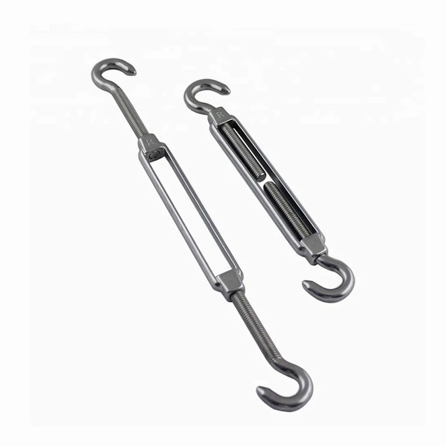 Tensor de cable, 2/5/10 Uds gancho y gancho de acero inoxidable 304 plateado M5/M6/M8 tensor de estilo europeo(M8,10pcs)