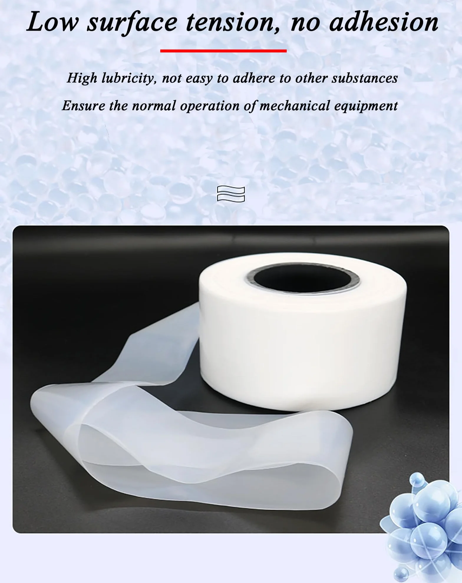 Lámina de teflón PTFE 0.03mm x 5m 100mm ancho resistente altas temperaturas sellado industrial aislamiento eléctrico