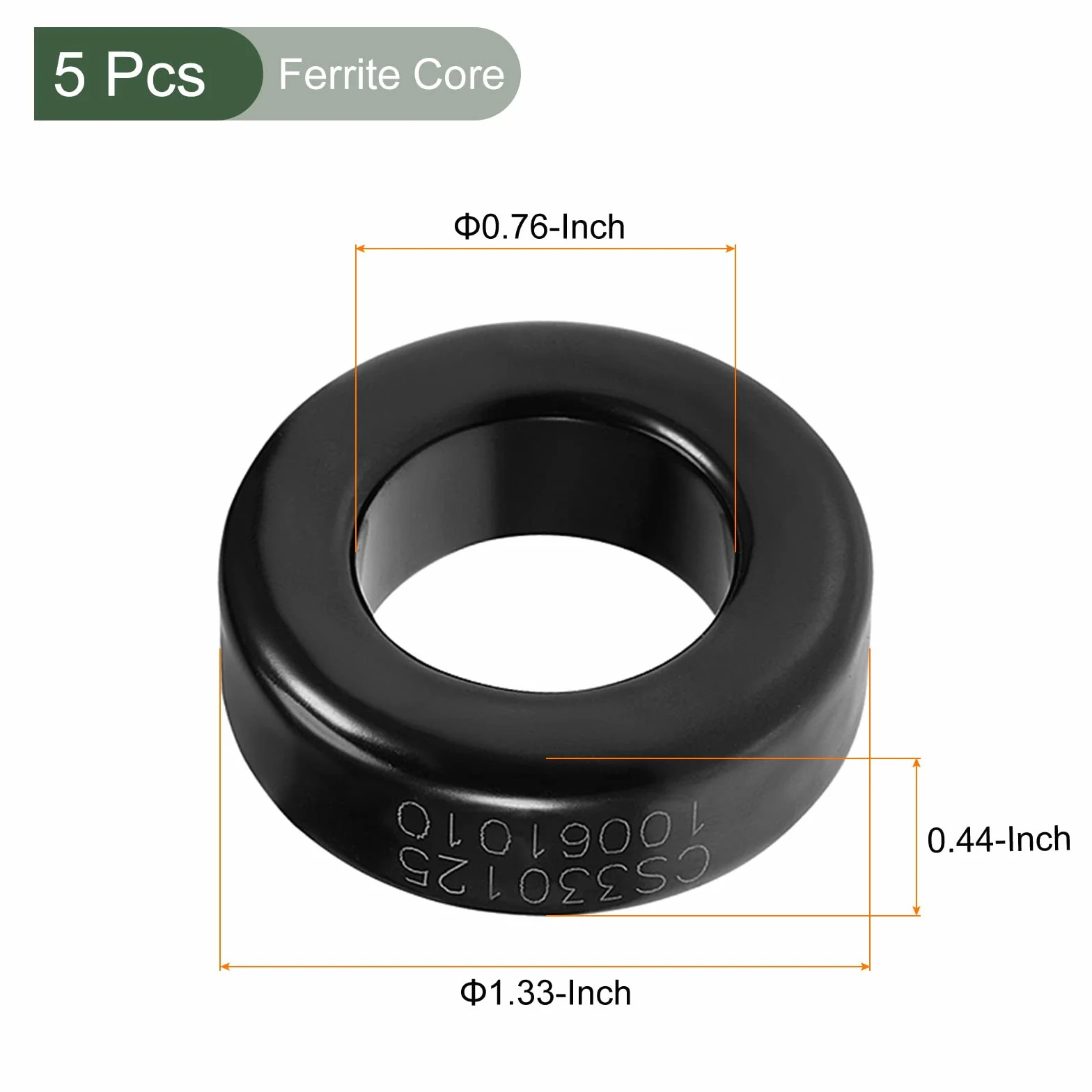 YOKIVE Toroide Núcleo Ferrita Anillo Hierro Polvo Inductor 40,5mm x 23,5mm x 14,7mm Transformadores