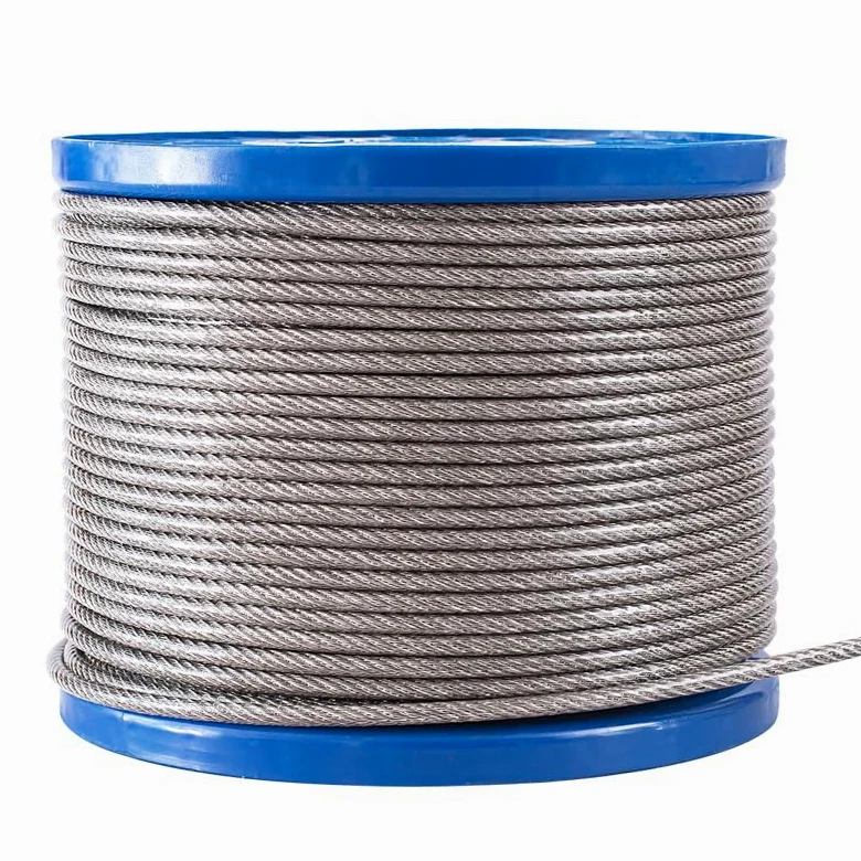 Cable Acero El plástico Transparente del PVC cubrió ningún Cable de Cuerda de Alambre de Acero Inoxidable de Las Rebabas 304 Cable Acero Plastificado (Size : 10 Meter, Color : Diameter 8mm)