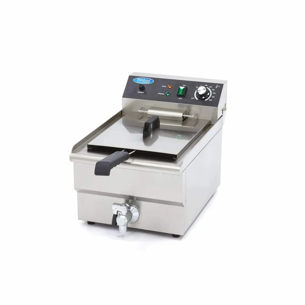 Freidora eléctrica 1 x 16 L con grifo.