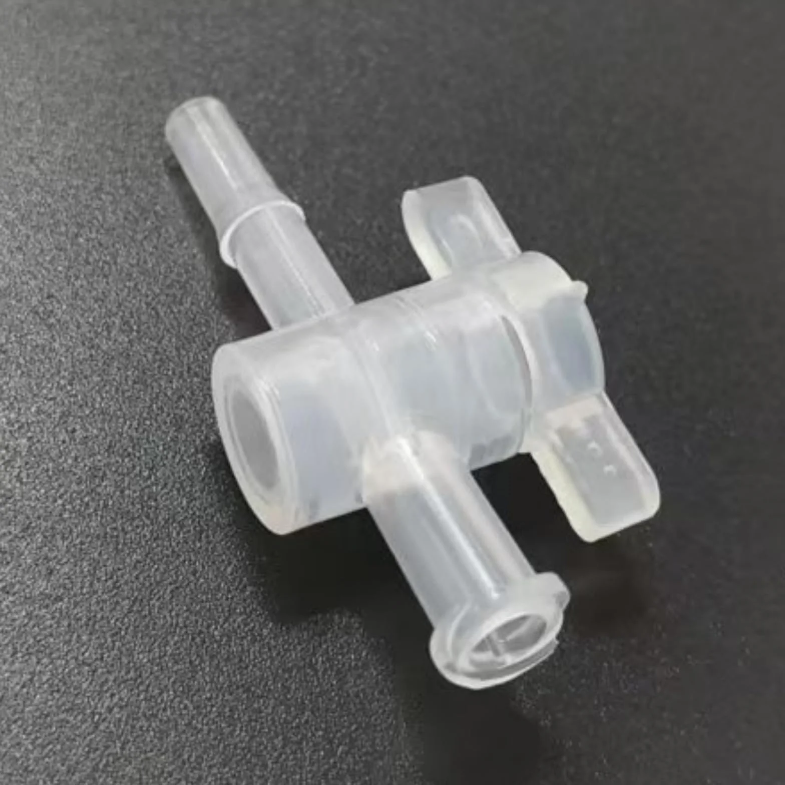 Válvula de llave de paso de 2 vías de 100 piezas con conexiones de púas for laboratorio, maquinaria de alimentos y equipos de acuario(Clear)