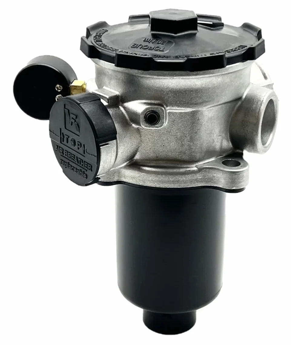 FR6 Series - Filtro de retorno para tanque de 10 micras, 2 agujeros 3/4 pulgadas, BSP 60 l/min con respiradero de aire c/w tapa de llenado de acceso rápido