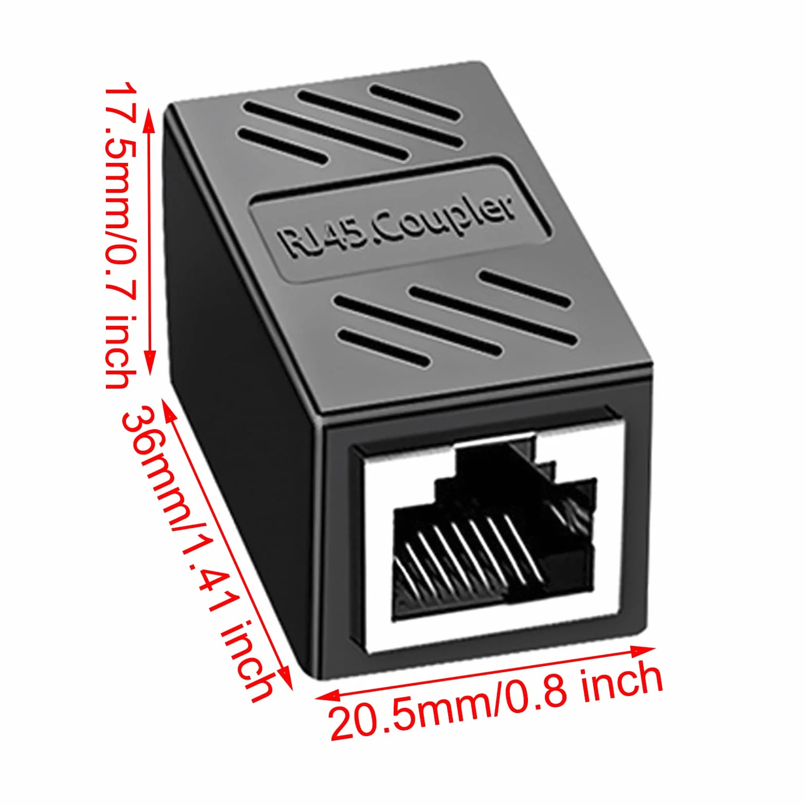 Acopladores RJ45 hembra a hembra, conectores Ethernet 8P8C para cable Cat7/Cat6/Cat5e/Cat5