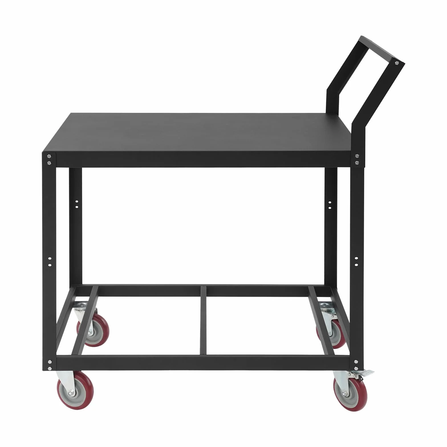Mesa de trabajo con ruedas 350 kg carga banco de acero carrito industrial carro de transporte pesado 4 ruedas 2 frenos