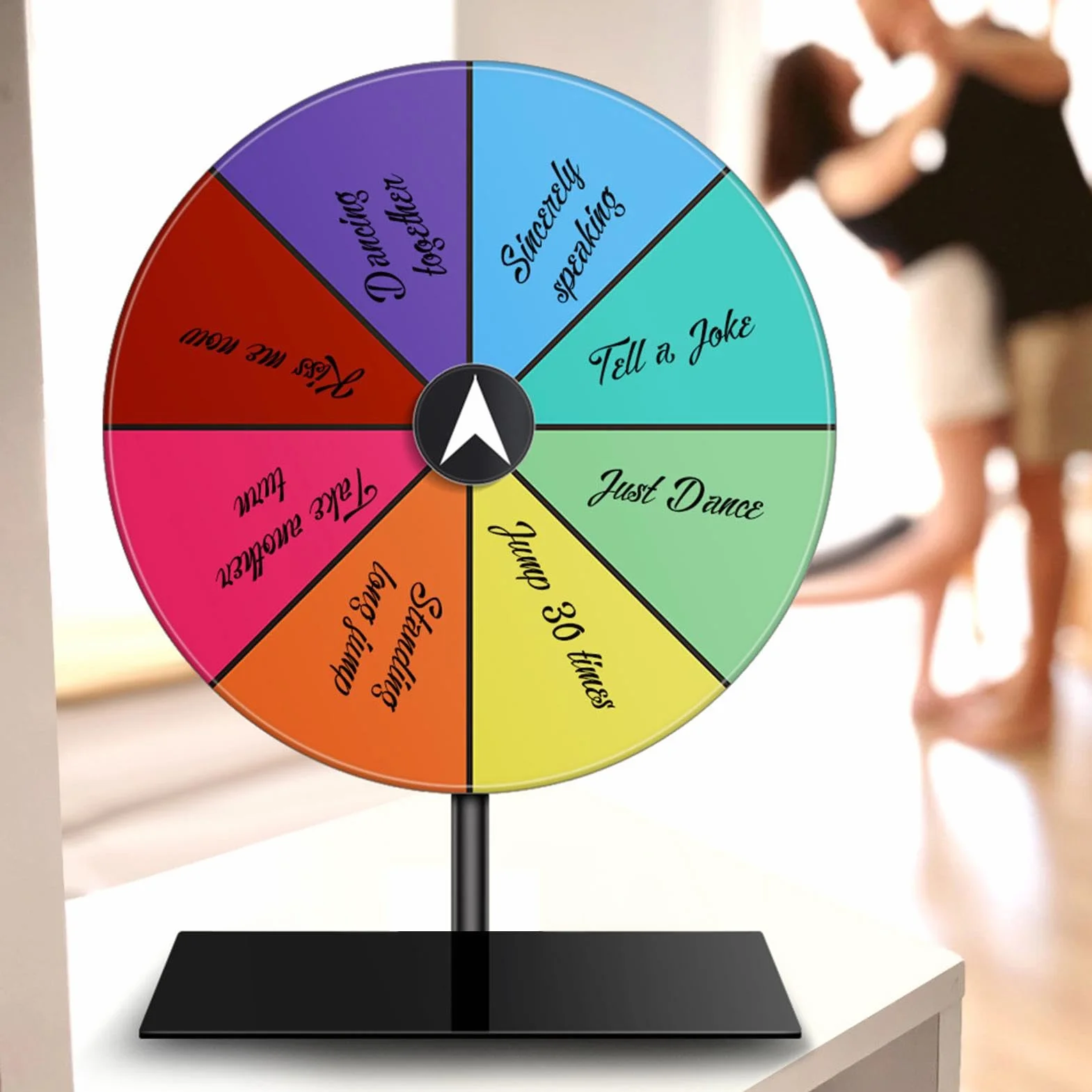 Juego De Ruleta - Ruleta De La Fortuna con 8 Ranuras Personalizables - Rueda para Premios con Soporte De Escritorio