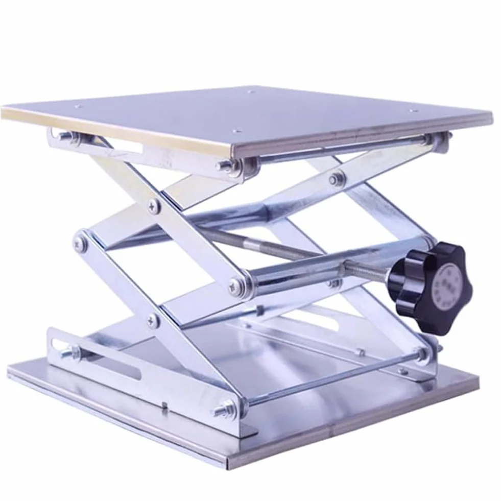 Mesa elevadora manual, pequeña plataforma elevadora de aluminio, soporte de laboratorio tipo tijera, elevador con capacidad for 5/10/15/20/25 kg, mesa elevadora manual en miniatura for laboratorio(250