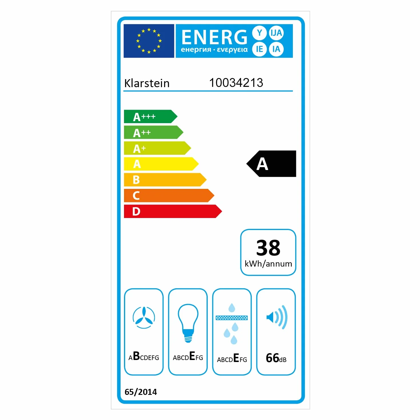 Klarstein Tron Ambience Campana extractora isla 165 W 540m³/h 38 cm 3 niveles LED Acero Grafito