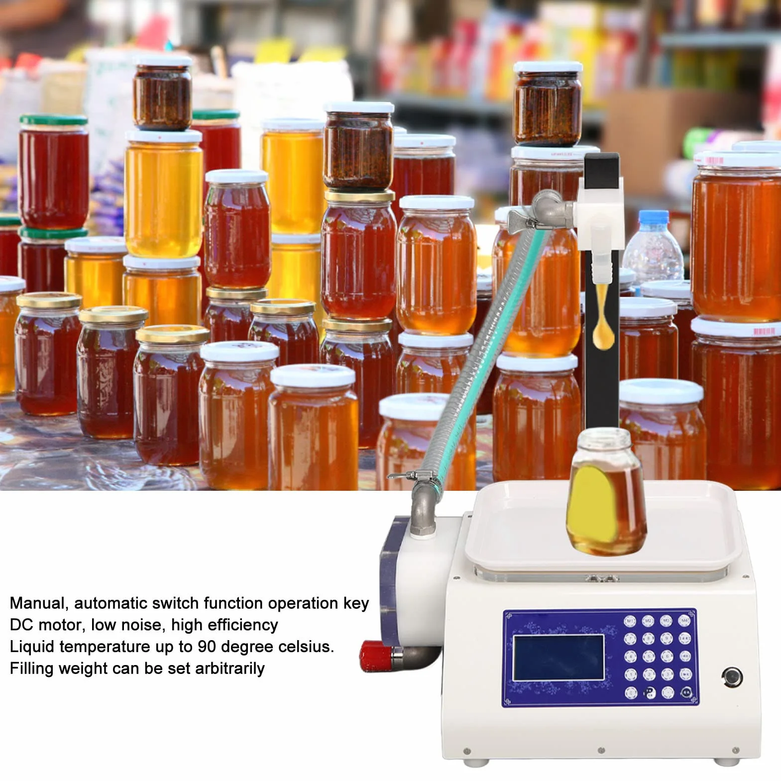 Máquina Llenadora de Miel Llenadora Inteligente de Barras Pesaje de Líquidos Máquina Automática de Enlatado Cuantitativo Máquina Separadora CNC Máquina Llenadora de Barras de Pub