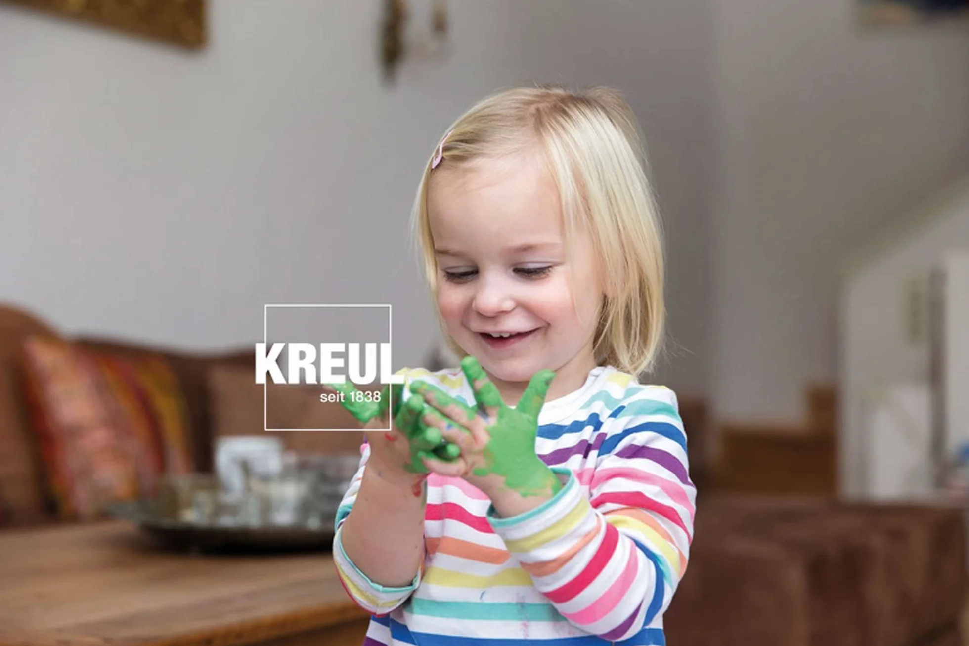 KREUL Mucki Farben für Finger Malerei Hellblau