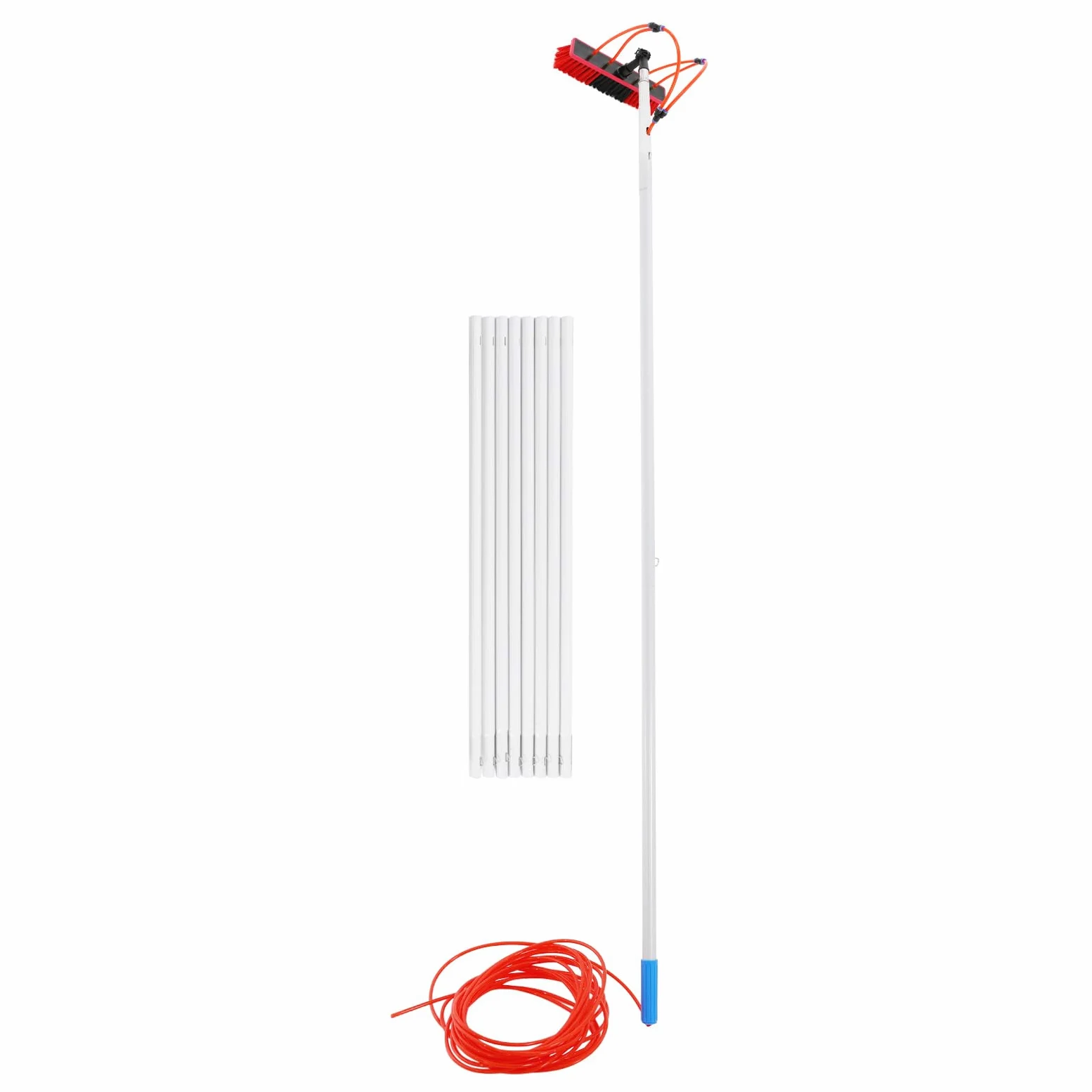 Juego de cepillos de limpieza para panel solar, dispositivos de limpieza de ventanas extensibles, juego de herramientas de limpieza de ventanas para paneles solares fotovoltaicos, ventanas, cepillo de