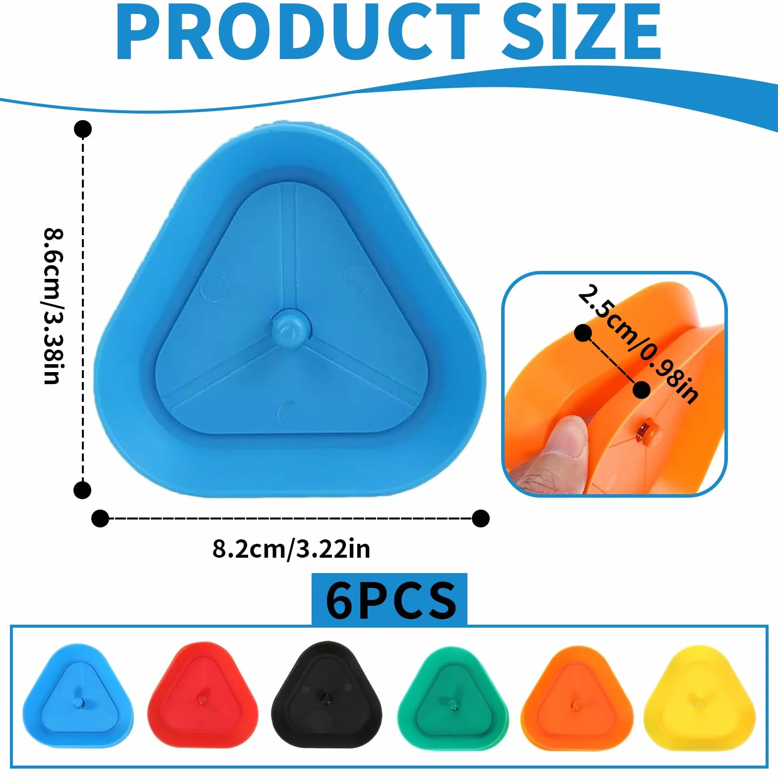 Soporte para tarjetas triangular multicolor para niños, manos libres