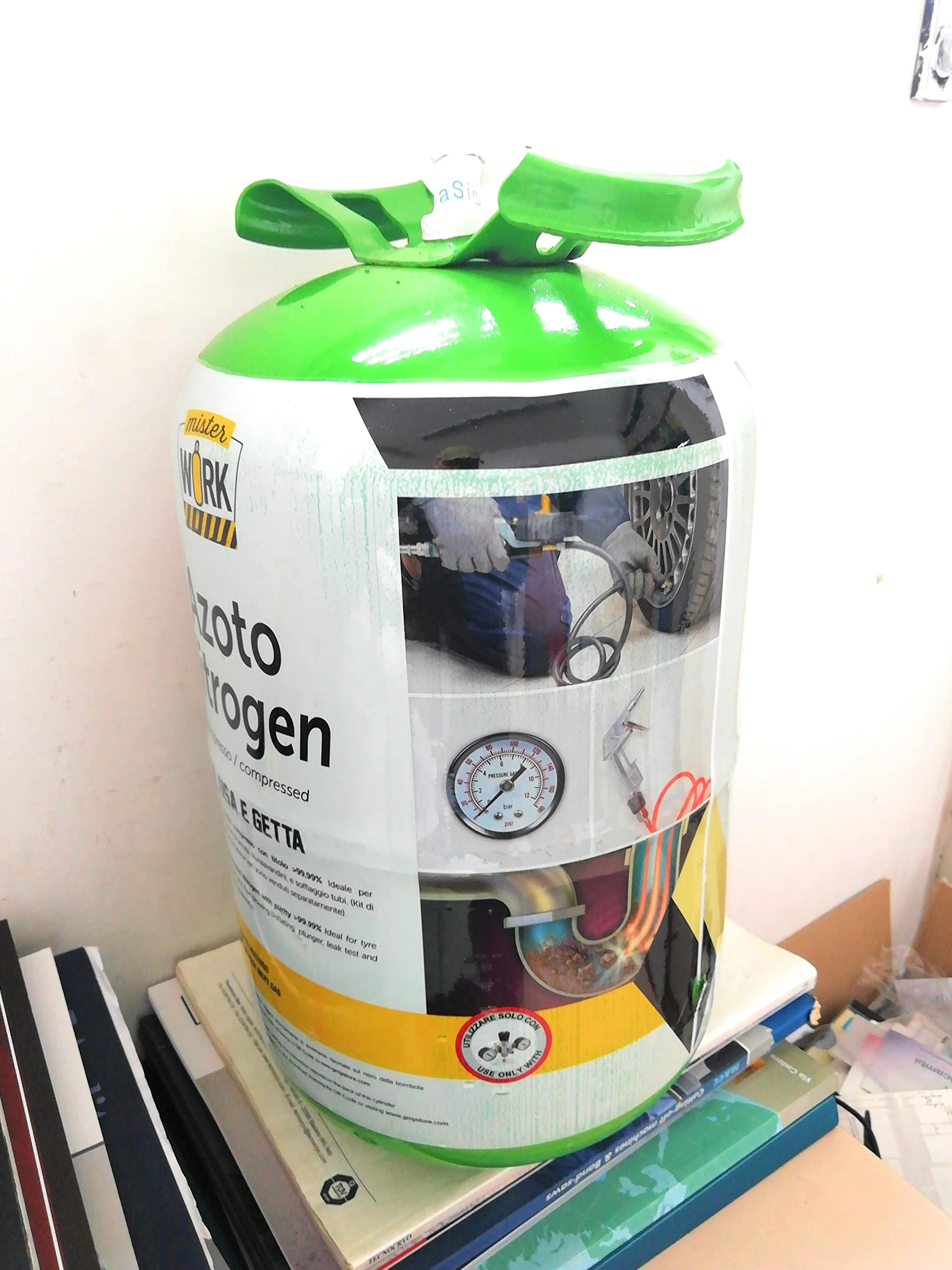 Bombona de nitrógeno XL desechable de 13,6 l
