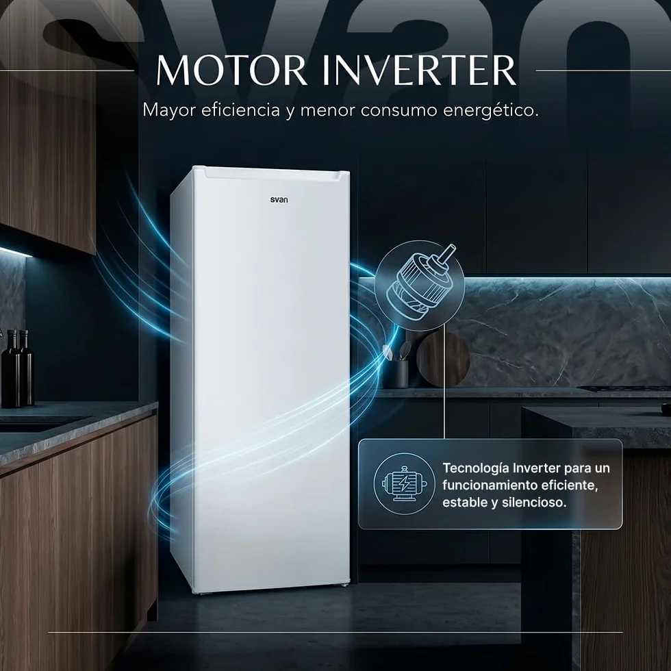 Svan Congelador Vertical Blanco 200L Dual Cooling 4 Estrellas OCV14355EW00