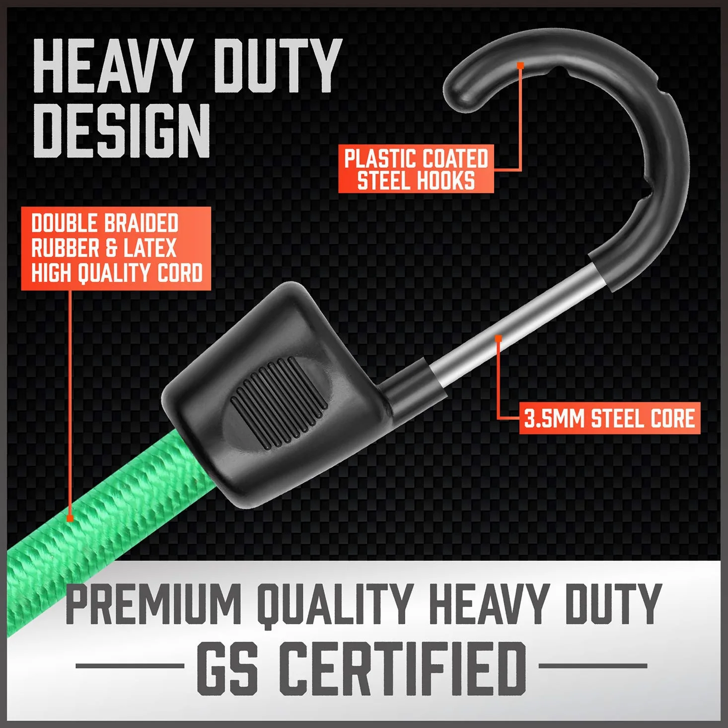 Horusdy 24 Piezas Bungee Cords, Cuerda Elástica, Tarro Surtido