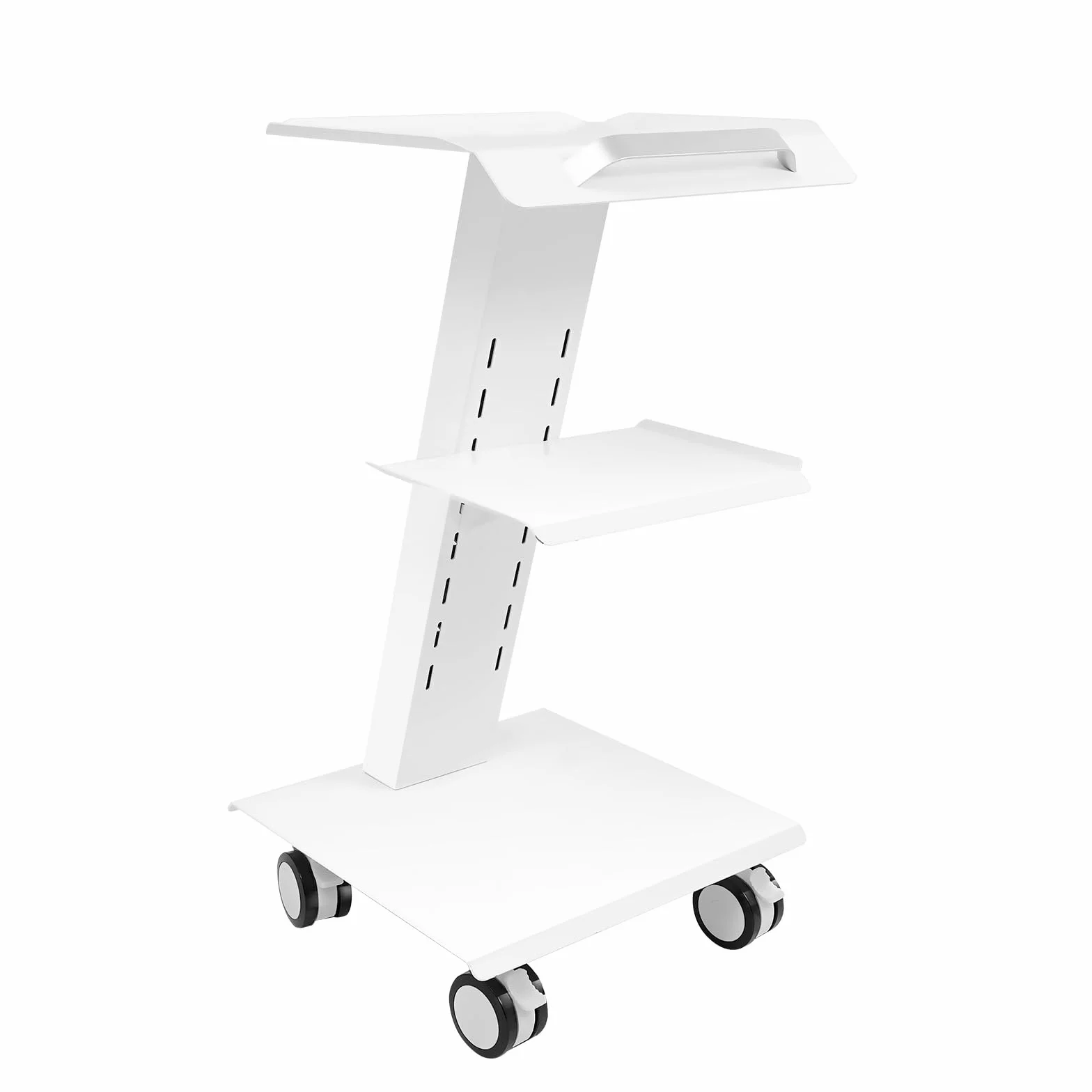 Carro de laboratorio con ruedas giratorias y enchufes integrados, capacidad de carga de 100 kg, adecuado para laboratorios, clínicas, salones de belleza y spas