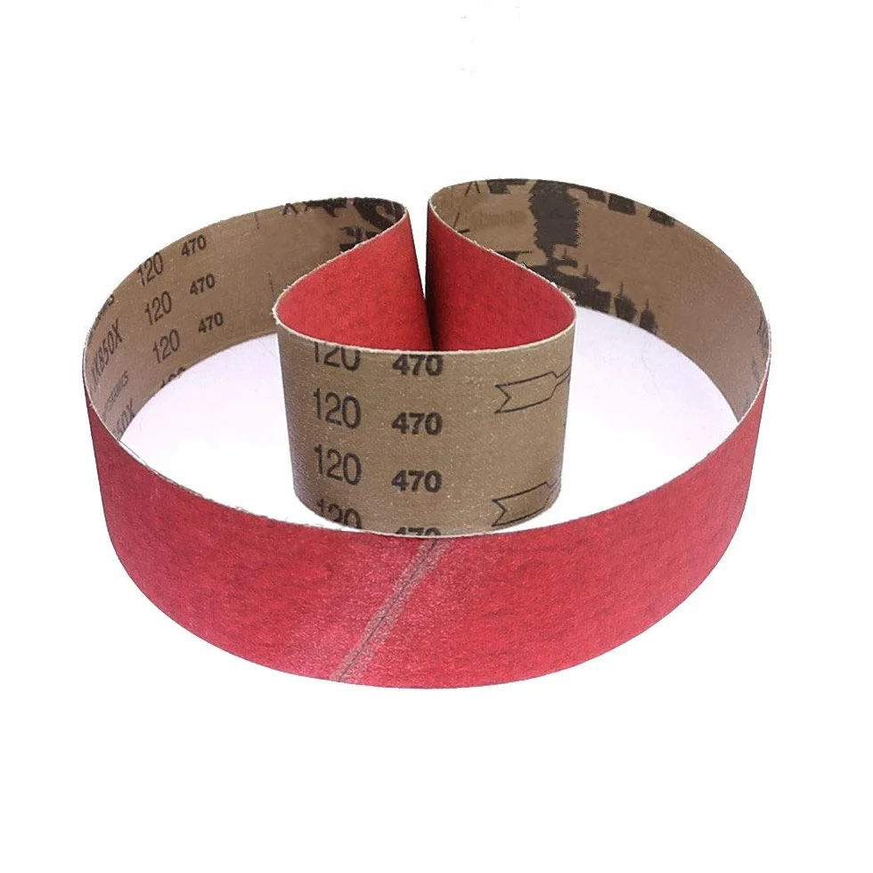 Bandas abrasivas de lijado de cerámica 686x50 mm P36 para acero superduro