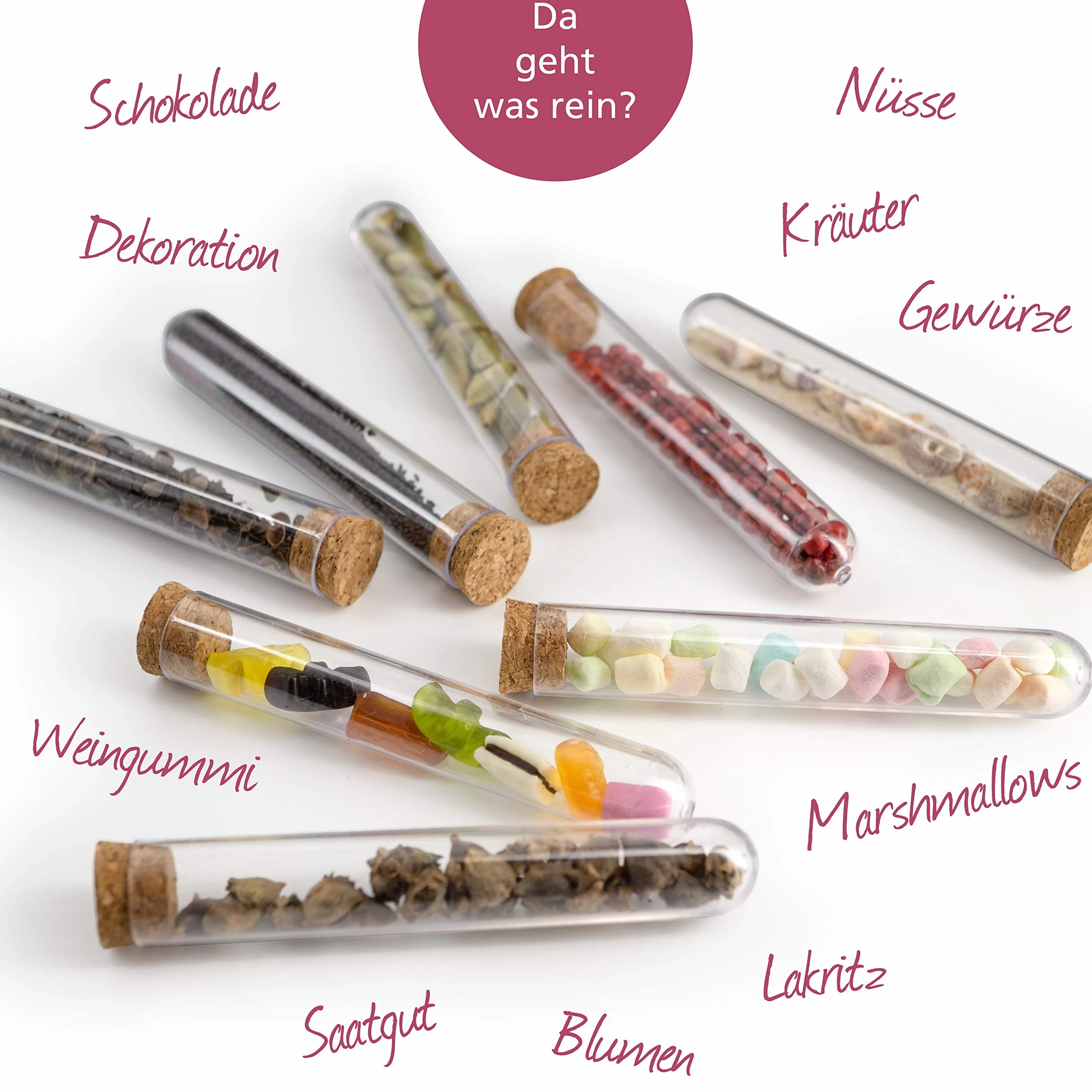 Tubos Ensayo Plastico 20 ml - Probetas para Bodas con Corcho, Cordón de Yute y Etiqueta