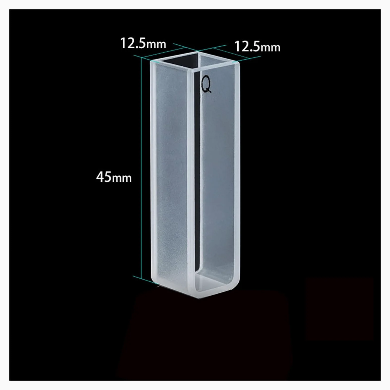 Cubeta de cuarzo, 2 uds 10mm JGS-1 celda de cubeta cuarzo con tapa for espectrofotómetros ácido álcali