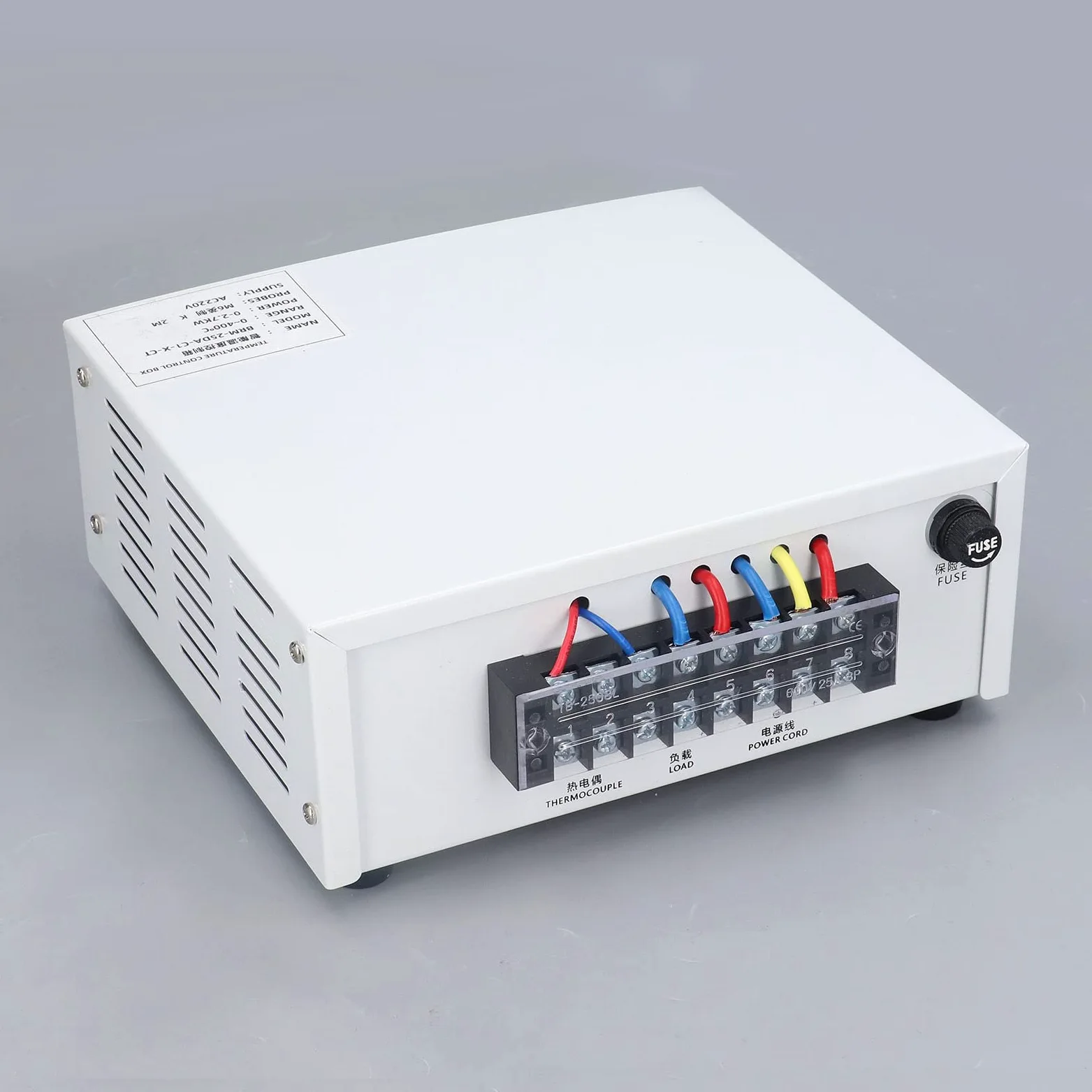 Aramox Controlador de Temperatura de Calor Kit de Controlador de Temperatura PID de Acero Inoxidable AC220V 32 a 752F K Termopar Salida SSR Caja de Control Digital para Hornos Moldes Tanques de Agua