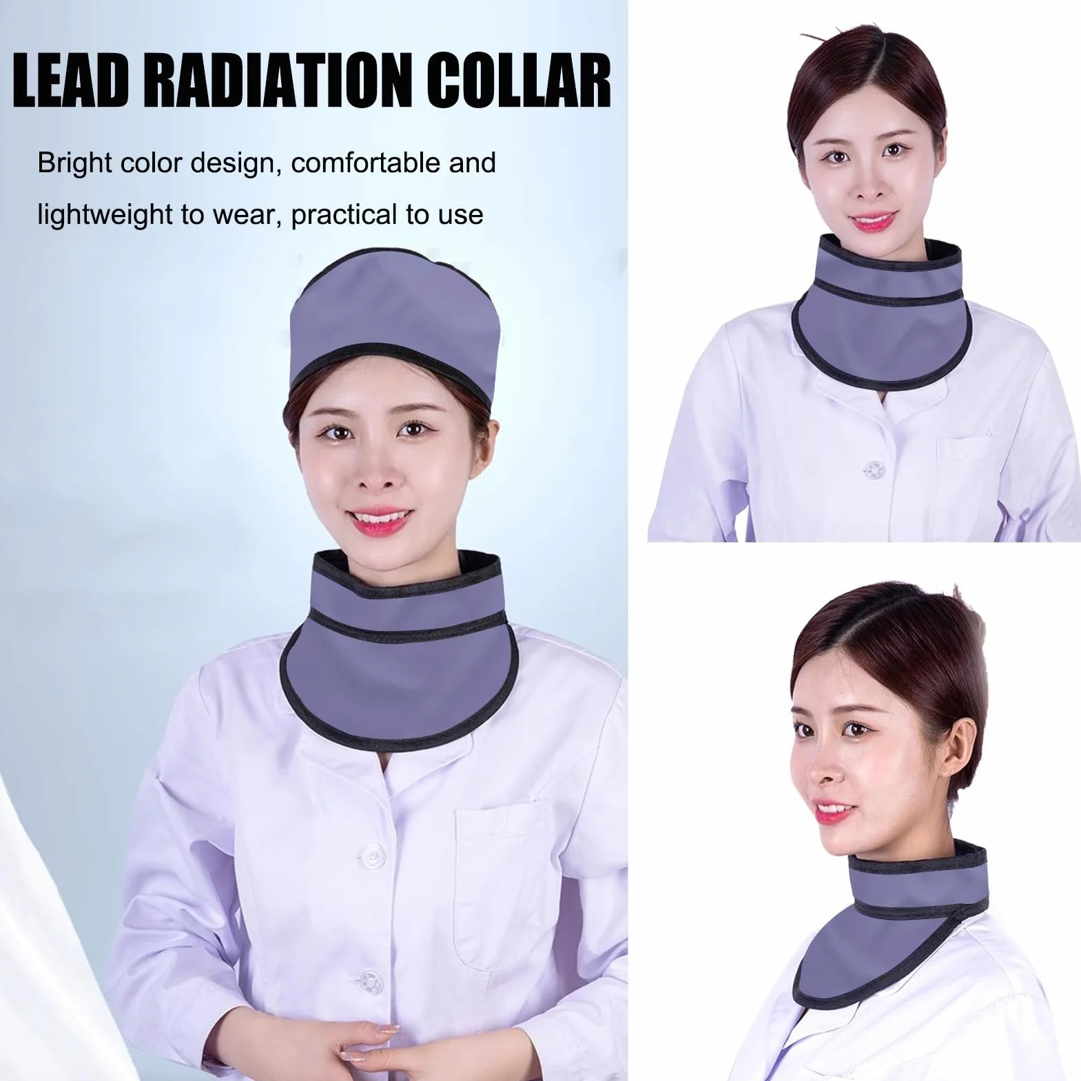 Delantal de Plomo Delantal De Plomo Para Rayos X De 0,35 Mmpb Con Collarín Protector Tiroideo Ajustable. Conjunto De Ropa De Plomo Para Protección Radiológica Para Laboratorio Dental(Small)