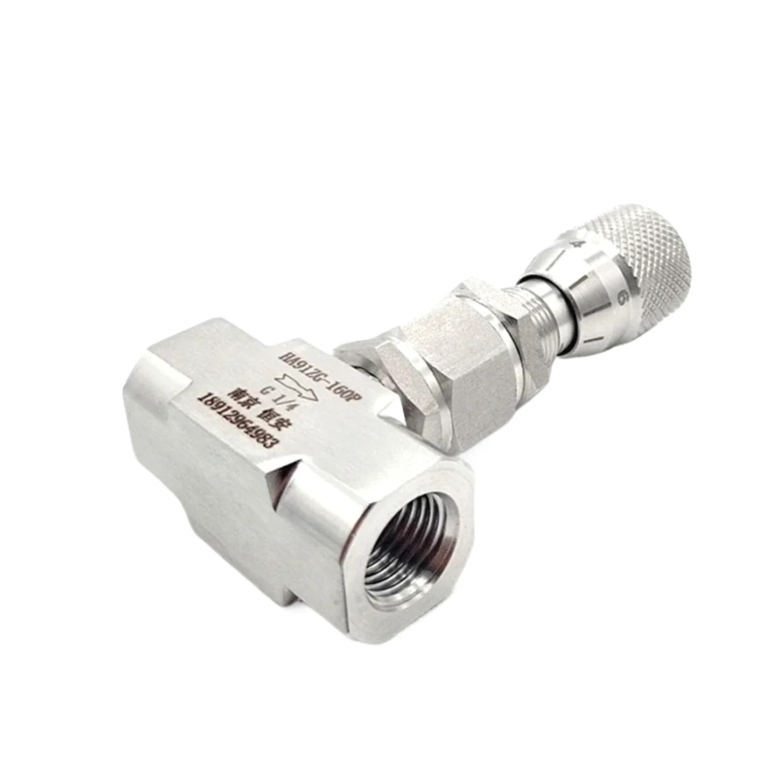 Válvula de aguja de medición micro reguladora de flujo SUS304/316L BSP NPT hembra recta recta de 0.1-0.5 pulgadas para agua, gas, aceite (0.12 pulgadas-NPT-1.2 mm, recto 304)