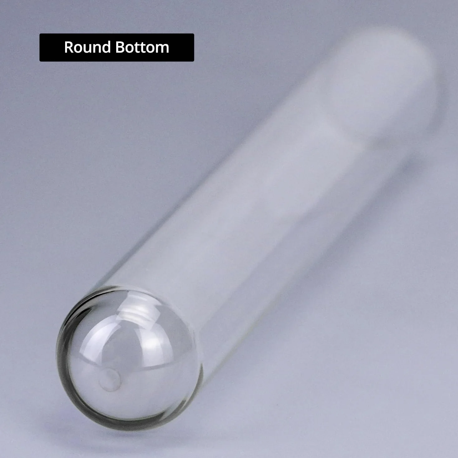 Tubo de Prueba de Vidrio de Borosilicato, 20mm x 150mm, Fondo Redondo, 20 Unidades