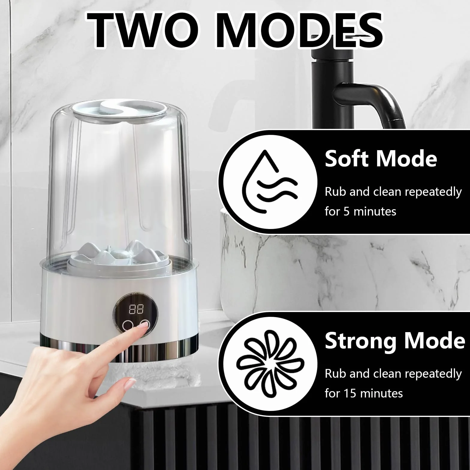 Mini Lavadora Portátil Plegable USB 1L con 2 Programas de Lavado para Viajes Camping
