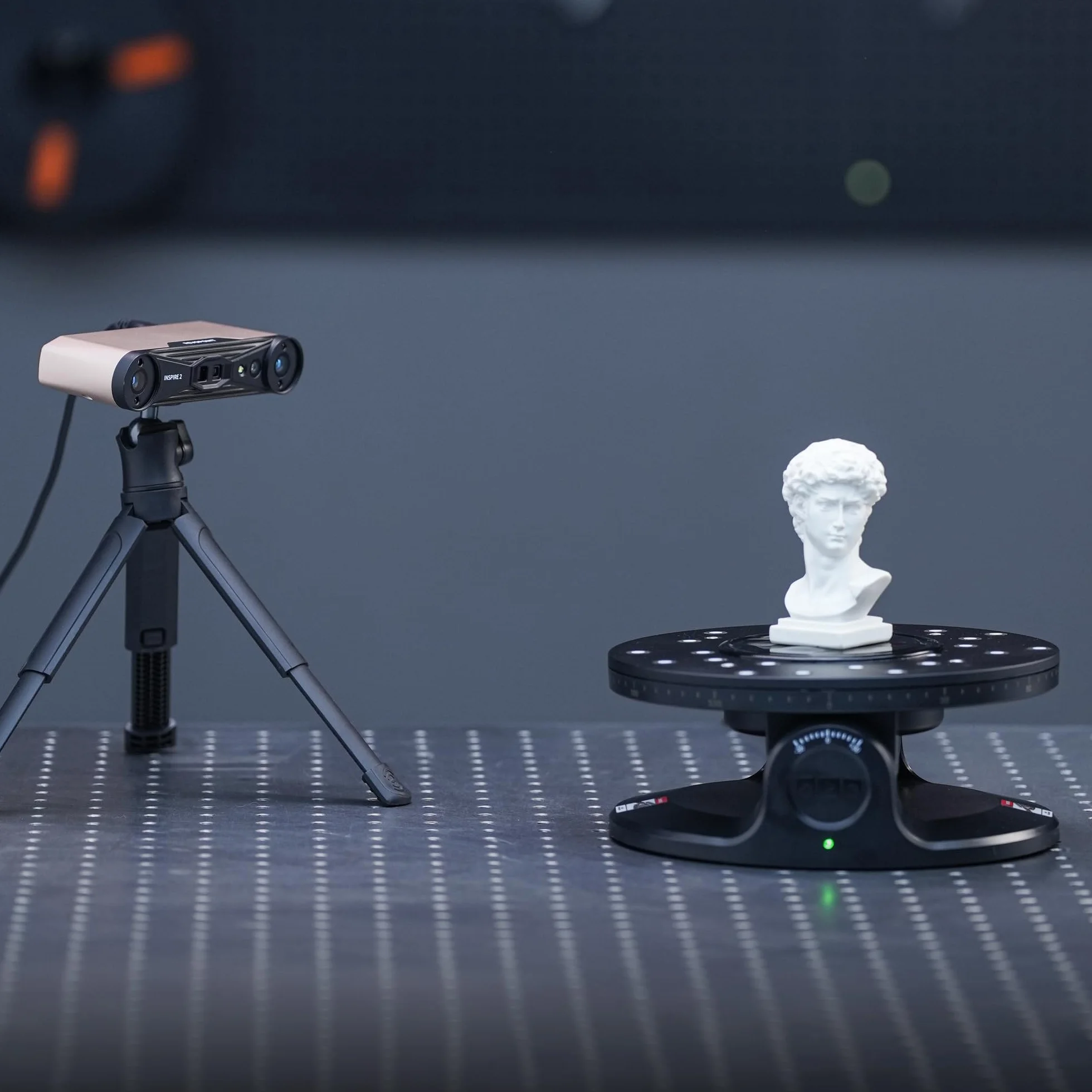 Revopoint Mesa giratoria doble eje, fácil capturar datos 3D detallados de objetos pequeños a medianos para escaneo 3D preciso, compatible con MIRACO/POP3 PLUS/INSPIRE 2/MetroX/MetroX Pro/MetroY Pro