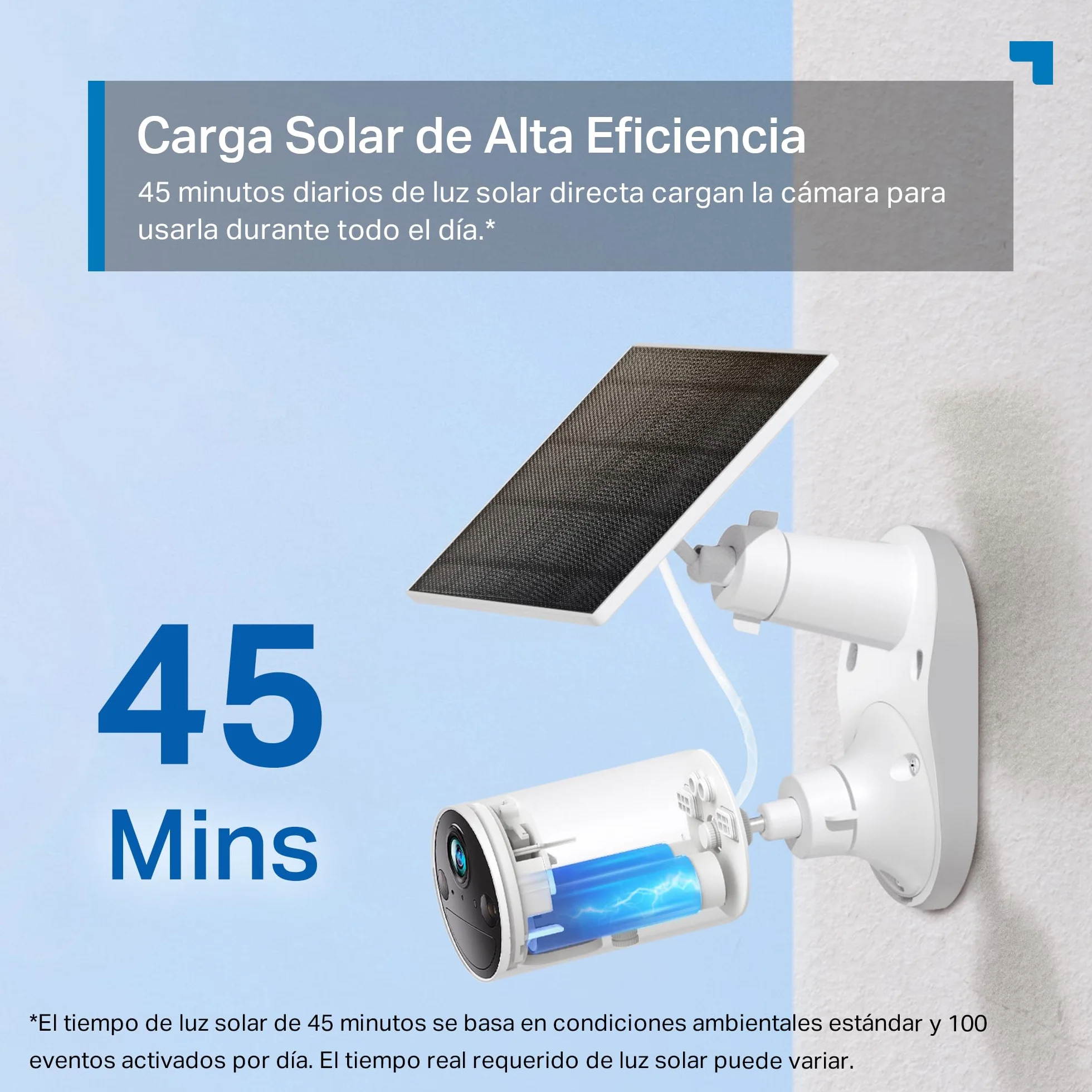 Tapo A201 Panel Solar IP65 Células Monocristalinas Cable 4m