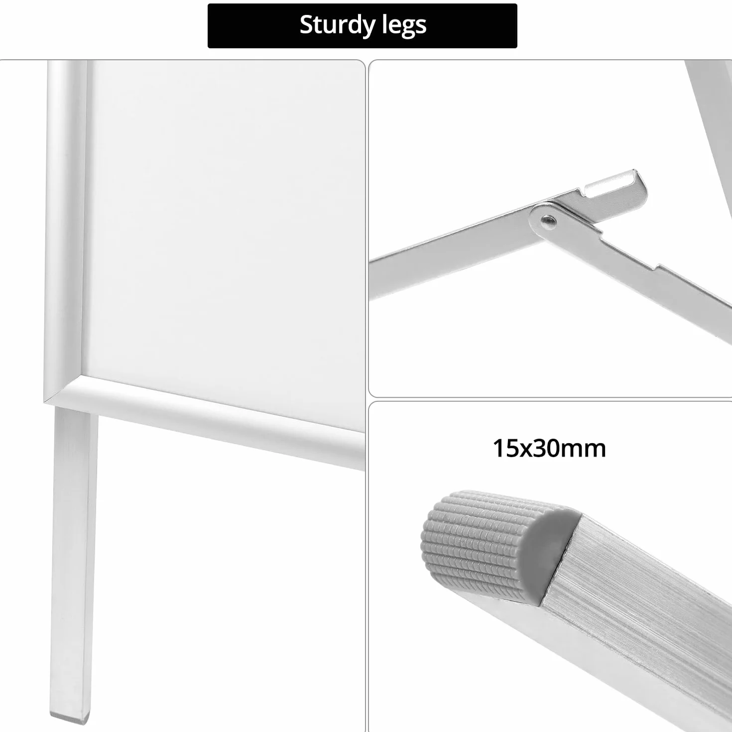 QWORK® Soporte para Carteles A2, Soporte de Promoción, Tablero de Exposición Resistente a la Intemperie 59.4 x 42 cm