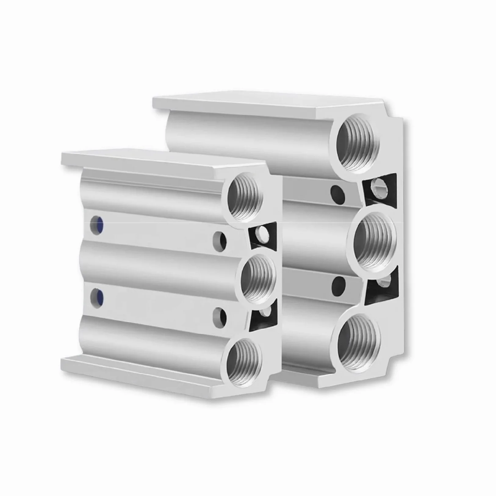 Base de válvula solenoide Bloque colector de electroválvulas de aluminio serie 4V, 4V110, 4V210, 4V310 y 4V410, base neumática multiestación 300M y 400M(14F,100M)