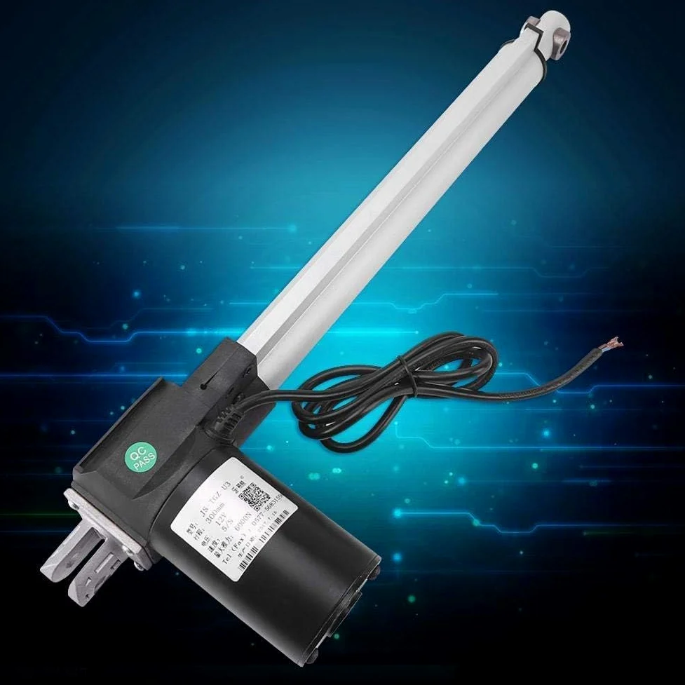 Accionamiento lineal de 12 V CC, actuador lineal, motor lineal, actuador lineal, actuadores para abrepuertas eléctricas médicas electrónicas, 6000 N, 300 mm