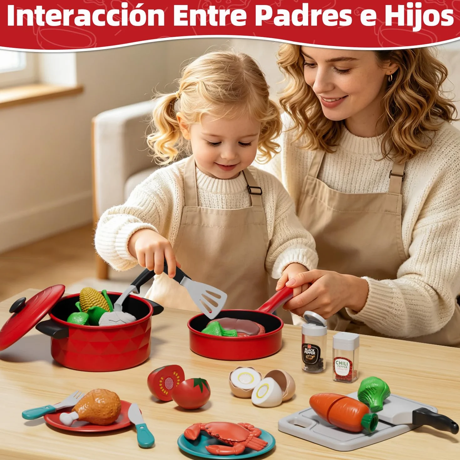Lehoo Castle Cocinita Infantil para Cortar Alimentos y Verduras, Juguete de Cocina para Niñas 3-8 Años