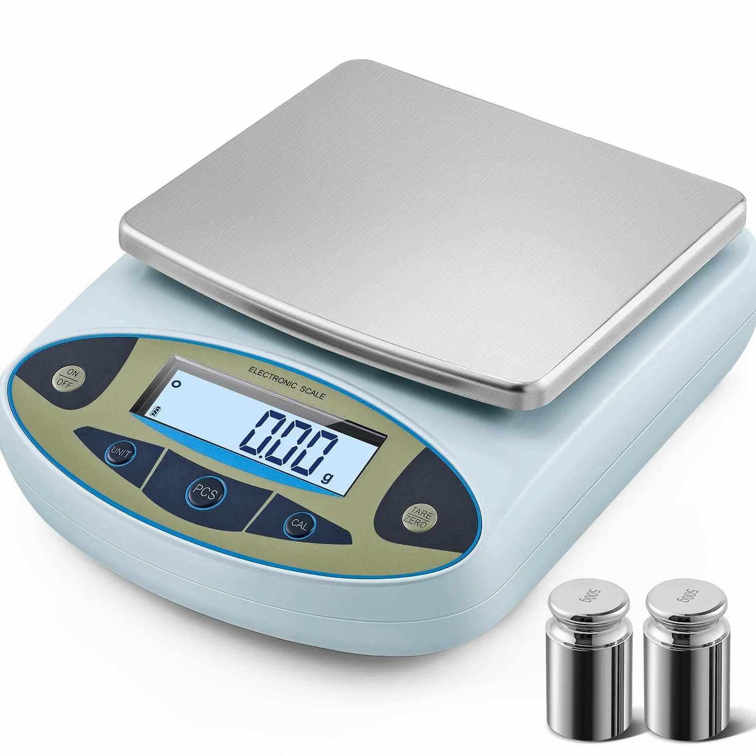 Antstone Báscula de laboratorio de 6000 g x 0,01 g, escala digital de gramos, precisión de 0,01 g, equilibrio analítico científico de alta precisión para laboratorio, pesaje de joyas (6000 g, 0,01 g)