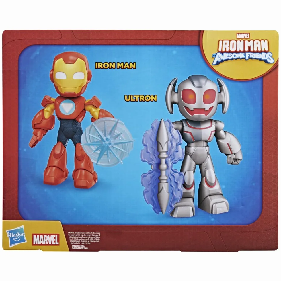 Marvel Iron Man & Ultron Pack de Duelo Figuras Gigantes de acción Doble