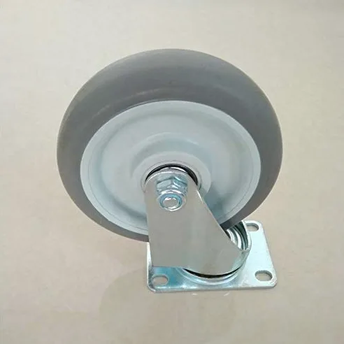 Ruedas de Servicio Pesado 5 Medianas Pulgadas sintético Vientián la Rueda Doble Eje de Caucho Gris Universal de la Carretilla (Dimensioni : 5 Inch)